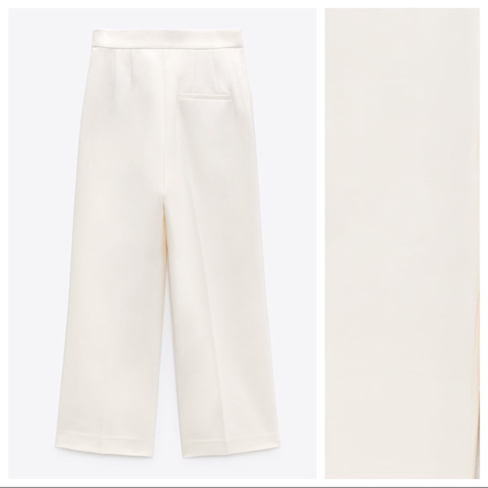 🦋 Bloggers’ Favorite 🦋 Zara Ecru Buttoned Pants Size L - Picture 9 of 16